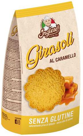 INGLESE GIRASOLI AL CARAMELLO BISCOTTI AL MAIS 300 G - Farmacia De Pasquale
