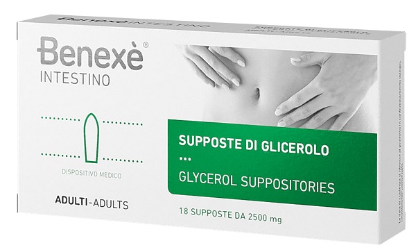 SUPPOSTE DI GLICEROLO PER ADULTI BENEXE' INTESTINO 18 PEZZI - Farmacia De Pasquale