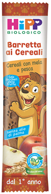 HIPP BIO BARRETTA AI CEREALI CON MELA/PESCA 20 G - Farmacia De Pasquale