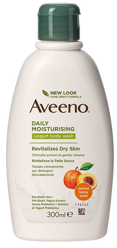 AVEENO BAGNO DOCCIA YOGURT ALBICOCCA & MIELE 300 ML - Farmacia De Pasquale