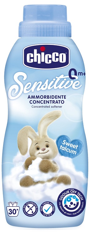 CHICCO SENSITIVE 0M+ AMMORBIDENTE CONCENTRATO SWEET TALCUM 750 ML - Farmacia De Pasquale