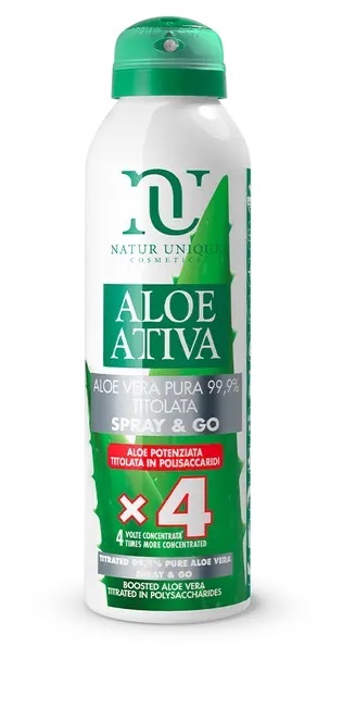 NATUR UNIQUE SPRAY&GO ALOE POTENZIATA TITOLATA 4X 150 ML - Farmacia De Pasquale