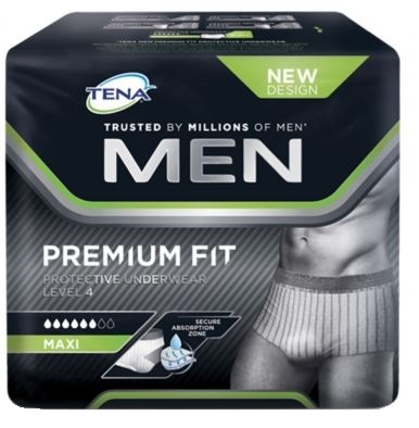 MUTANDINA ASSORBENTE MASCHILE TENA MEN PREMIUM FIT LIVELLO 4 S/M 10 PEZZI - Farmacia De Pasquale