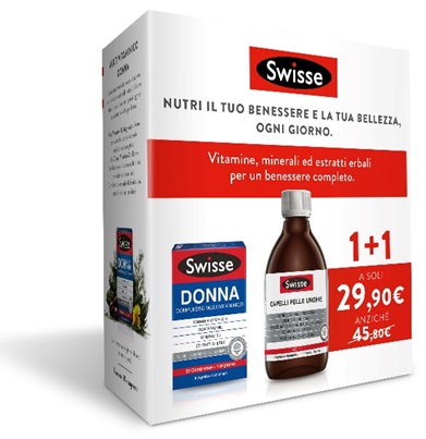 BI-PACK SWISSE CPU LIQUIDO 300 ML + MULTIVITAMINICO DONNA 30 COMPRESSE - Farmacia De Pasquale