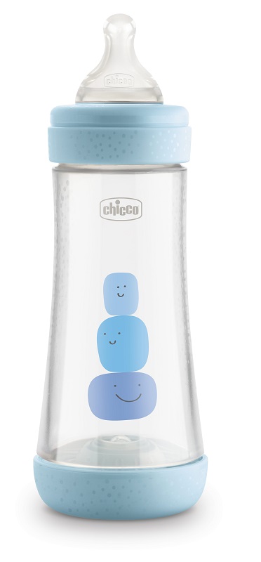 CHICCO BIBERON PERFECT 5 BOY 300 ML IN SILICONE 3 FORI - Farmacia De Pasquale