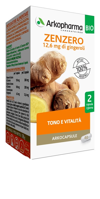ARKO CAPSULE ZENZERO BIO 40 CAPSULE - Farmacia De Pasquale