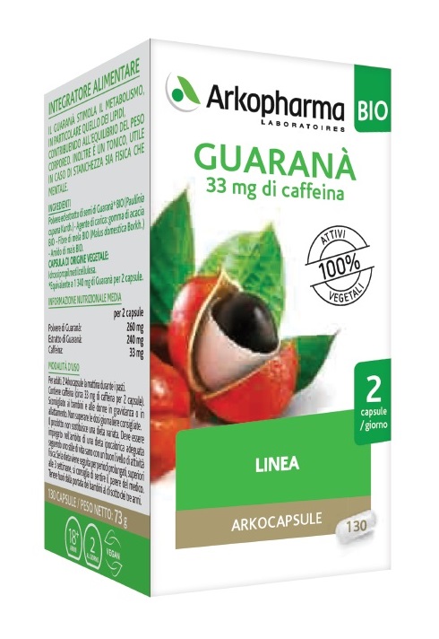 ARKO CAPSULE GUARANA' BIO 130 CAPSULE - Farmacia De Pasquale