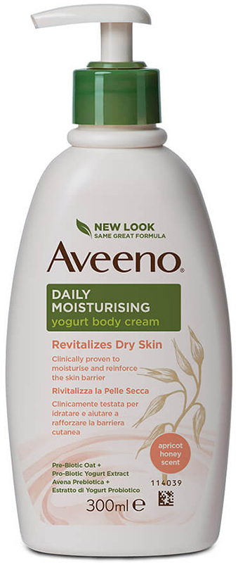AVEENO CREMA CORPO YOGURT ALBICOCCA&MIELE 300 ML - Farmacia De Pasquale