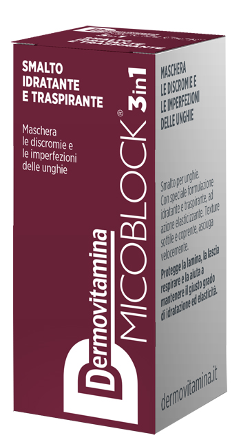 DERMOVITAMINA MICOBLOCK 3 IN 1 SMALTO IDRATANTE E TRASPIRANTE BORDEAUX 5 ML - Farmacia De Pasquale