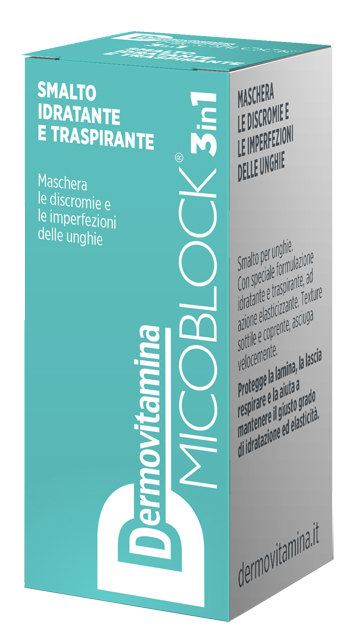 DERMOVITAMINA MICOBLOCK 3 IN 1 SMALTO IDRATANTE E TRASPIRANTE TURCHESE 5 ML - Farmacia De Pasquale