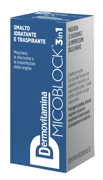 DERMOVITAMINA MICOBLOCK 3 IN 1 SMALTO IDRATANTE E TRASPIRANTE BLU 5 ML - Farmacia De Pasquale