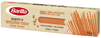 BARILLA SPAGHETTI DI LENTICCHIE ROSSE 250 G - Farmacia De Pasquale