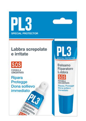 PL3 BALSAMO RIPARATORE LABBRA SOS CON ASTUCCIO 7,5 ML - Farmacia De Pasquale