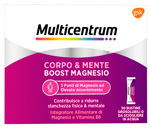 MULTICENTRUM BOOST MAGNESIO 30 BUSTINE - Farmacia De Pasquale
