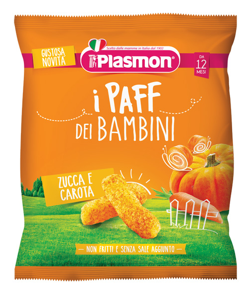 PLASMON DRY SNACK PAFF ZUCCA CAROTE 15 G - Farmacia De Pasquale