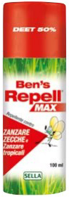 BEN'S REPELLENTE BIOCIDA 50% 100 ML - Farmacia De Pasquale