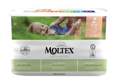 PANNOLINI MOLTEX PURE & NATURE MINI 3-6 KG TAGLIA 2 38 PEZZI - Farmacia De Pasquale
