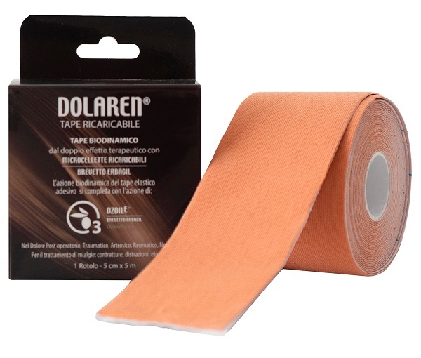 DOLAREN TAPE RICARICABILE CEROTTO TERAPEUTICO BEIGE CM 5X5 M IN ROTOLO - Farmacia De Pasquale
