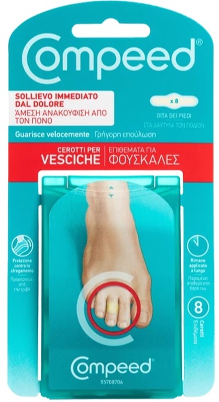 COMPEED CEROTTI PER VESCICHE DITA PIEDI 8 PEZZI CARTON - Farmacia De Pasquale