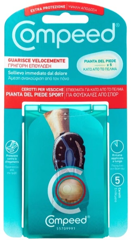 COMPEED CEROTTI PER VESCICHE PIANTA PIEDE SPORT 5 PEZZI - Farmacia De Pasquale