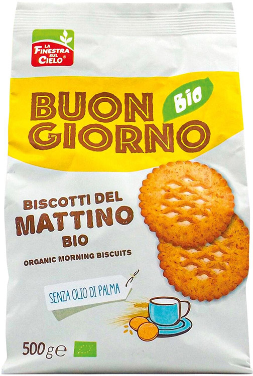 BUONGIORNOBIO BISCOTTI MATTINO 500 G BIO - Farmacia De Pasquale