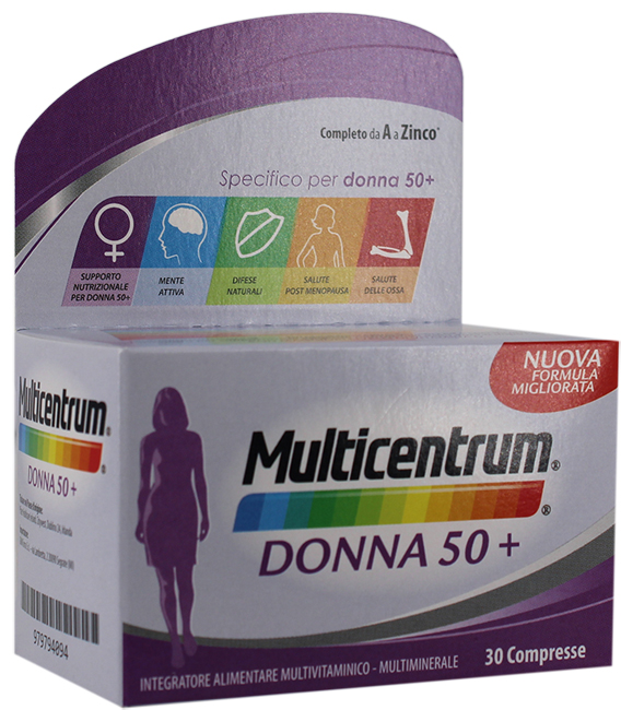 MULTICENTRUM DONNA 50+ 30 COMPRESSE - Farmacia De Pasquale