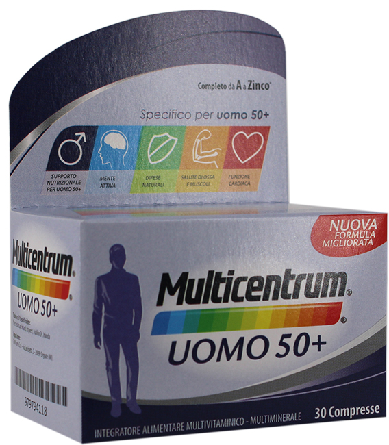 MULTICENTRUM UOMO 50+ 30 COMPRESSE - Farmacia De Pasquale