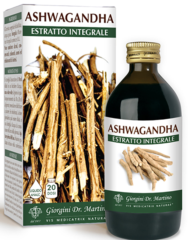 ASHWAGANDHA ESTRATTO INTEGRALE LIQUIDO ANALCOLICO 200 ML - Farmacia De Pasquale
