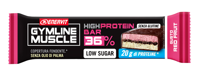 ENERVIT HIGH PROTEIN BAR 36% RED FRUIT BARRETTA 55 G - Farmacia De Pasquale