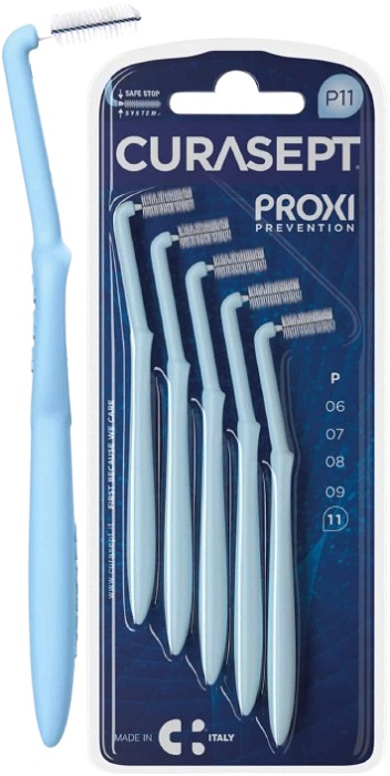 CURASEPT PROXI ANGLE P11 AZZURRO/LIGHT BLUE 5 PEZZI - Farmacia De Pasquale
