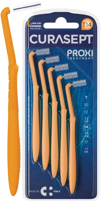 CURASEPT PROXI ANGLE T14 ARANCIO/ORANGE 5 PEZZI - Farmacia De Pasquale