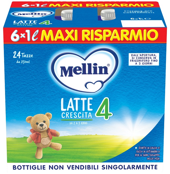 MELLIN 4 LATTE 6X1000 ML - Farmacia De Pasquale