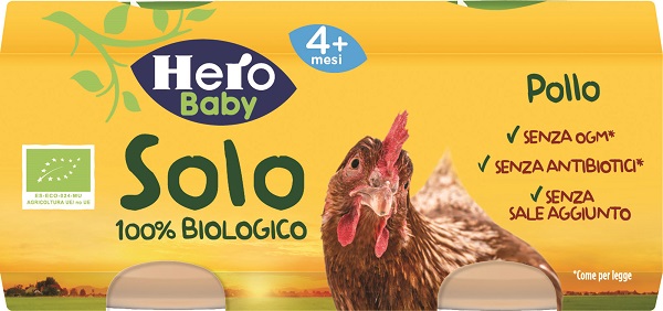 HERO SOLO OMOGENEIZZATO POLLO 100% BIO 2X80G - Farmacia De Pasquale