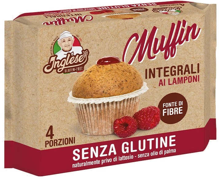 INGLESE MUFFIN INTEGRALI FARCITI AL LAMPONE 4 PEZZI DA 40 G - Farmacia De Pasquale