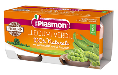 PLASMON OMOGENEIZZATO LEGUMI VERDI 2X80 G - Farmacia De Pasquale