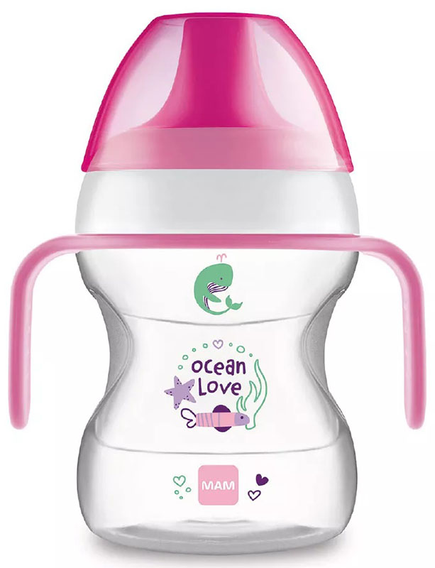 MAM LEARN TO DRINK CUP 190 ML 6+ BECCUCCIO RIGIDO FEMMINA - Farmacia De Pasquale