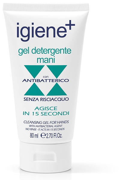 IGIENE+ GEL DETERGENTE MANI ANTIBATTERICO SENZA RISCIACQUO 80 ML - Farmacia De Pasquale