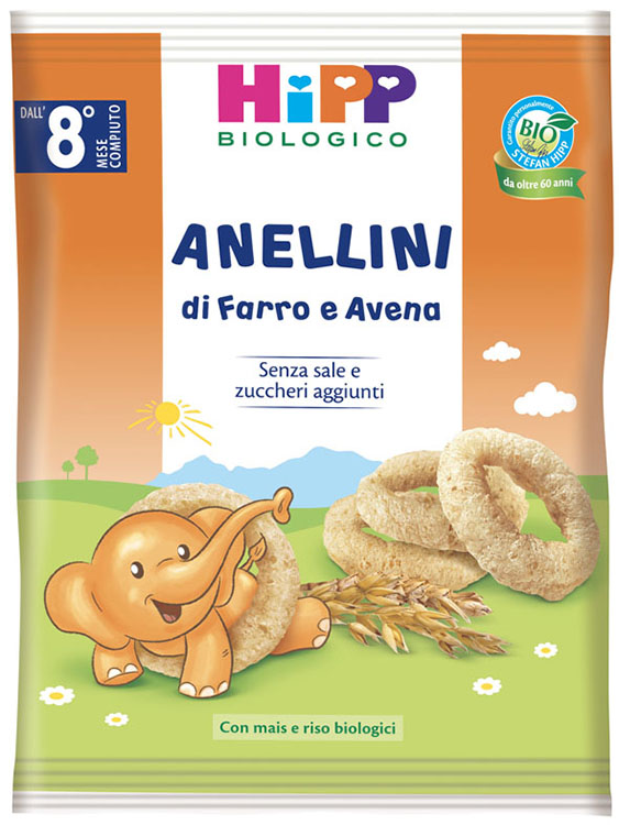 HIPP BIO ANELLINI FARRO AVENA 30 G - Farmacia De Pasquale
