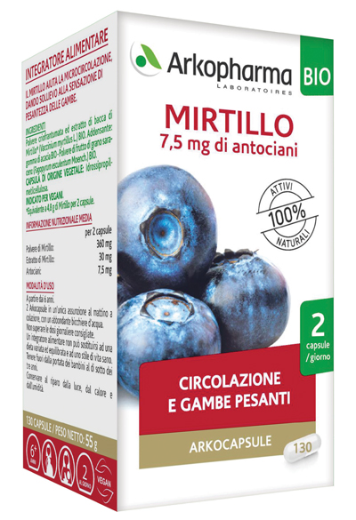 ARKOCAPSULE MIRTILLO BIO 40 CAPSULE - Farmacia De Pasquale