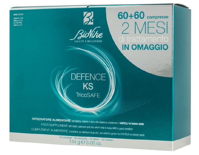 DEFENCE KS TRICOSAFE BIPACK 60 COMPRESSE + 60 COMPRESSE - Farmacia De Pasquale