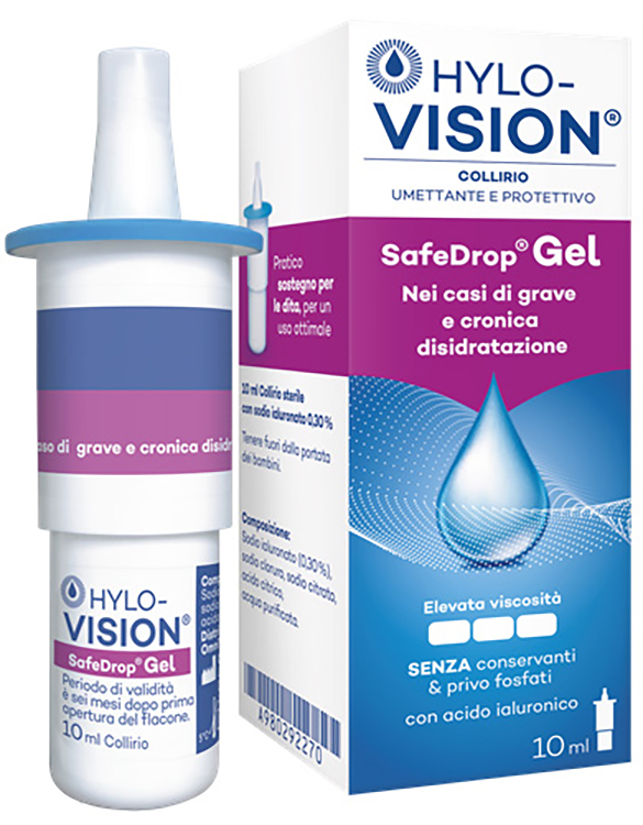 HYLOVISION SAFE DROP GEL 0,3% COLLIRIO UMETTANTE E PROTETTIVO 10 ML - Farmacia De Pasquale