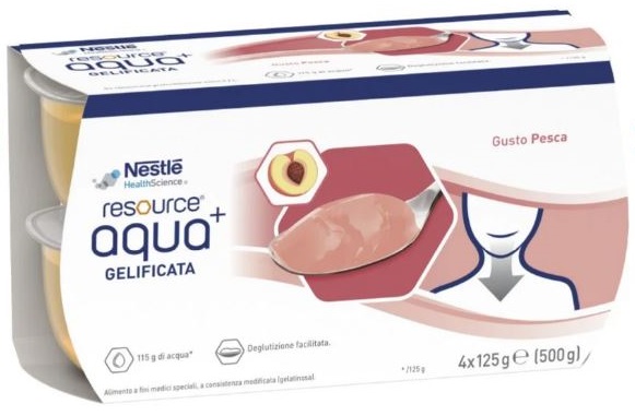 RESOURCE AQUA ACQUA GELIFICATA+PEACH CUP 6 4X125 G - Farmacia De Pasquale