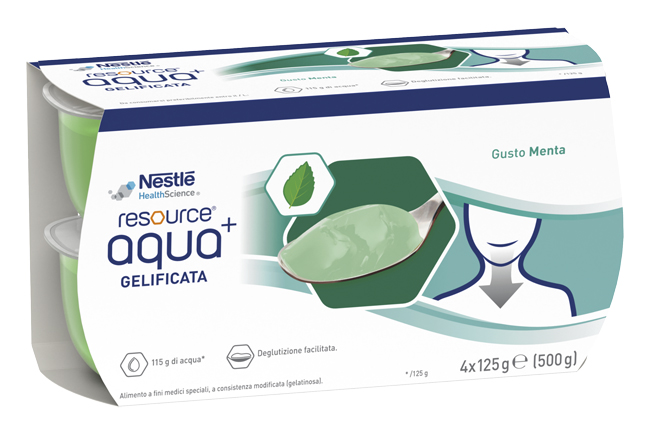 RESOURCE AQUA ACQUA GELIFICATA+MINT CUP 6 4X125 G - Farmacia De Pasquale
