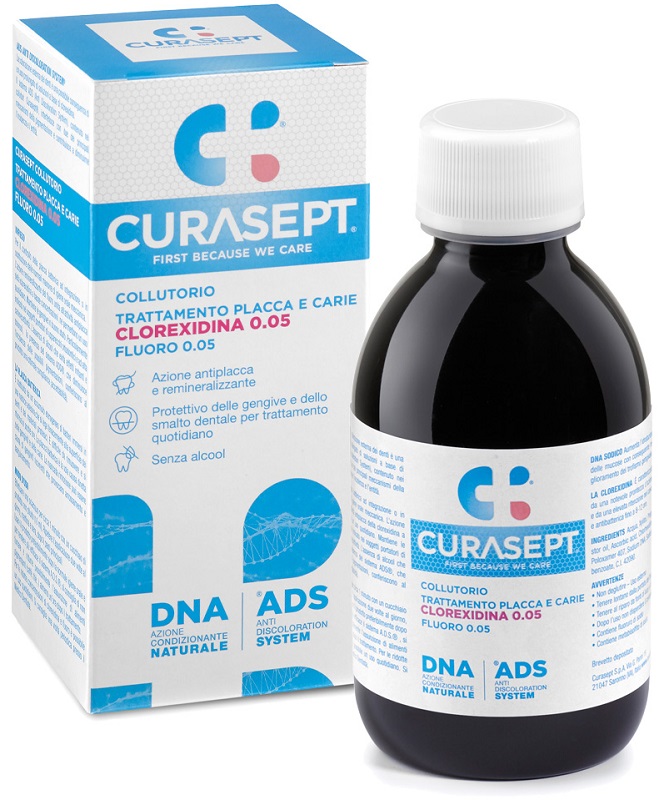 CURASEPT COLLUTORIO 0,05 ADS + DNA 200 ML - Farmacia De Pasquale