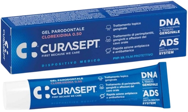 CURASEPT GEL PARODONTALE 0,5% 30 ML ADS + DNA - Farmacia De Pasquale