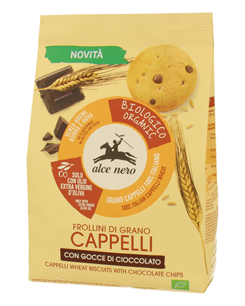 FROLLINO DI GRANO CAPPELLI CON GOCCE DI CIOCCOLATO BIO 250 G - Farmacia De Pasquale