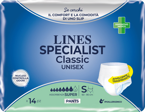 PANNOLONE A MUTANDA LINES SPECIALIST CLASSIC PANTS SUPER S 14 PEZZI - Farmacia De Pasquale