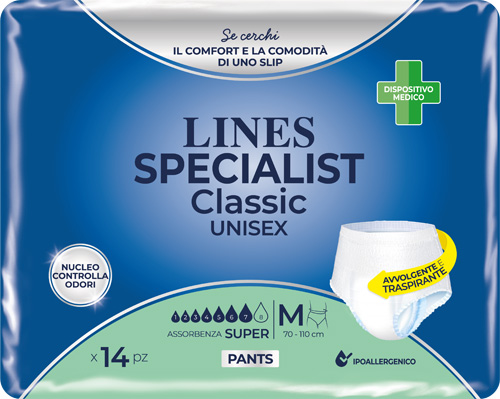 PANNOLONE A MUTANDA LINES SPECIALIST CLASSIC PANTS SUPER M 14 PEZZI - Farmacia De Pasquale