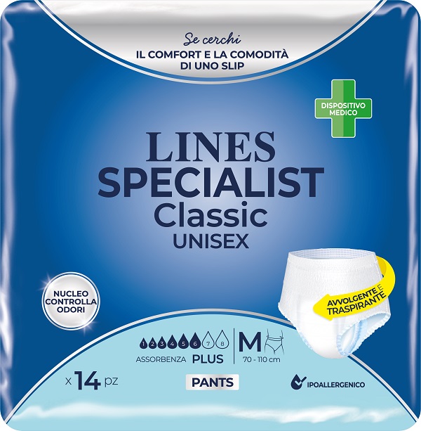 LINES SPECIALIST CLASSIC PANTS PLUS M 14 PEZZI - Farmacia De Pasquale