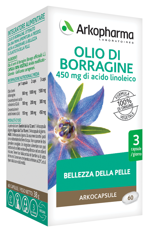 ARKOPHARMA OLIO DI BORRAGINE 60 PERLE - Farmacia De Pasquale